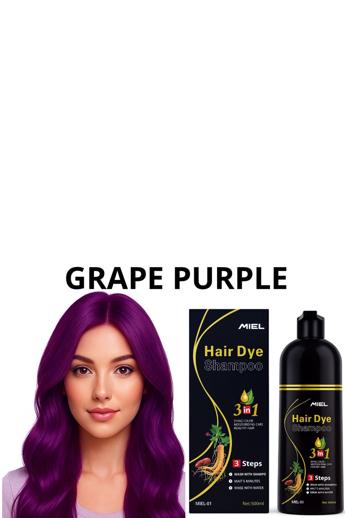 Shampoo Tinte Cubre Canas 3 en 1