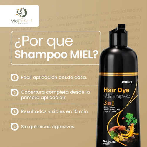 Shampoo Tinte Cubre Canas 3 en 1