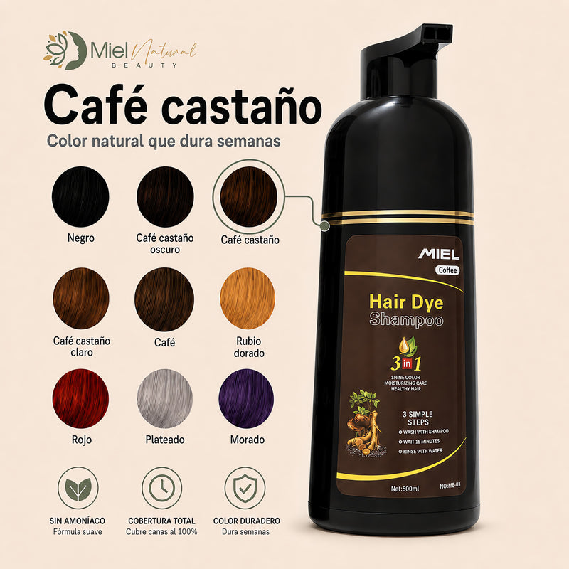 Shampoo Tinte Cubre Canas MIEL