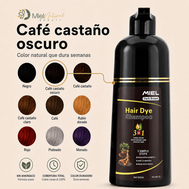 Shampoo Tinte Cubre Canas MIEL
