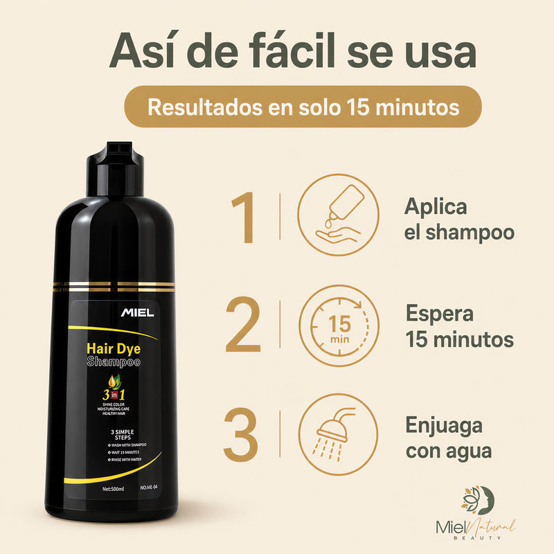 Shampoo Tinte Cubre Canas MIEL