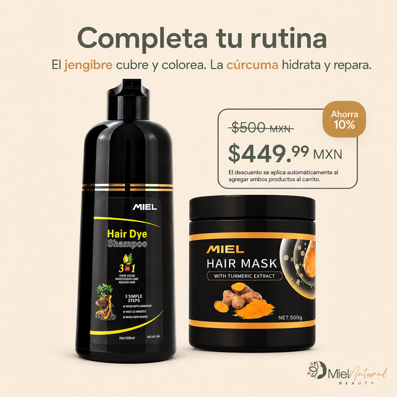 Shampoo Tinte Cubre Canas MIEL
