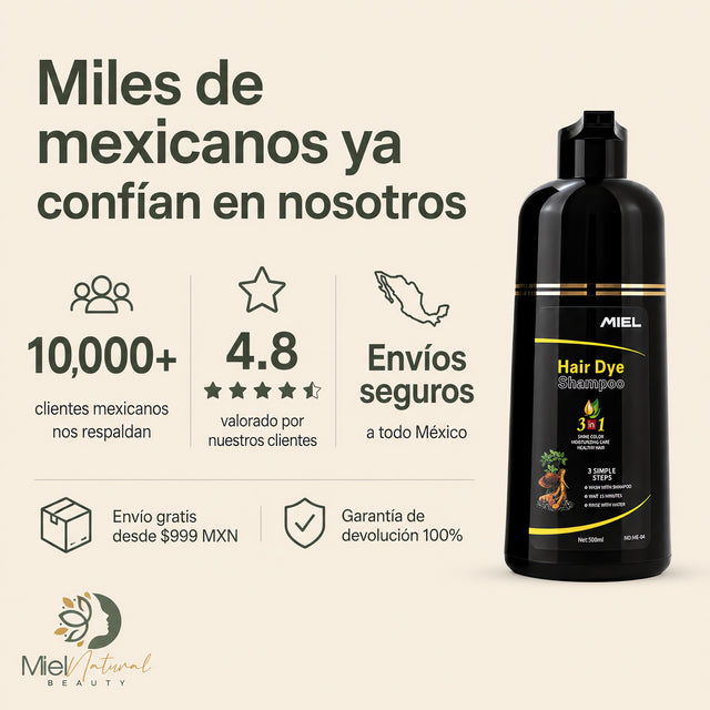 Shampoo Tinte Cubre Canas MIEL
