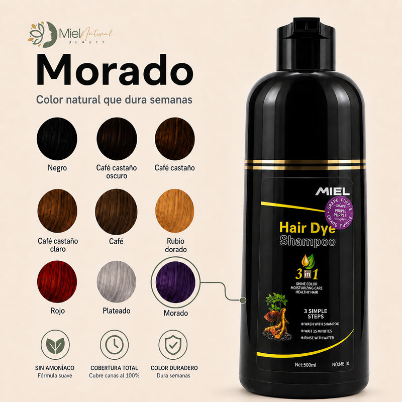 Shampoo Tinte Cubre Canas MIEL