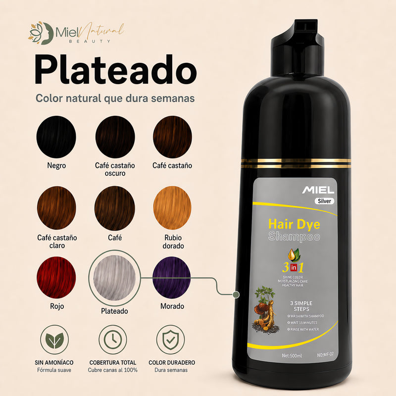 Shampoo Tinte Cubre Canas MIEL