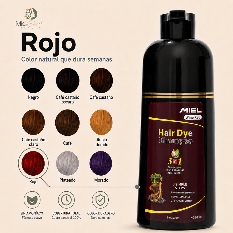 Shampoo Tinte Cubre Canas MIEL