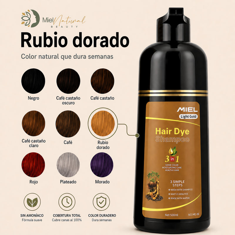 Shampoo Tinte Cubre Canas MIEL